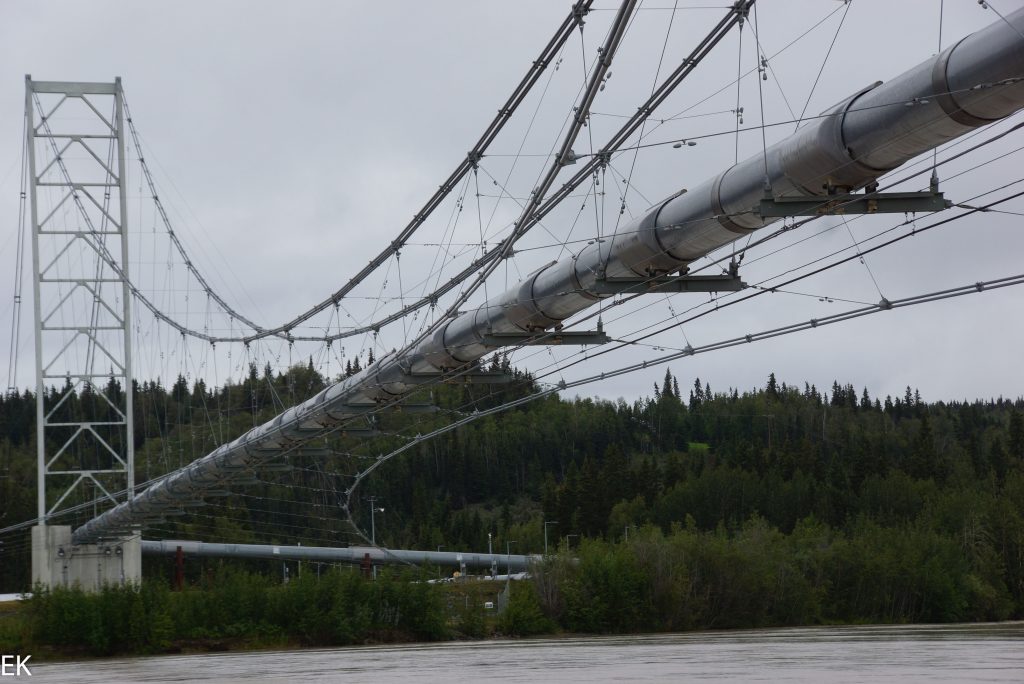 Brücke für dei Trans-Alaska Pipeline über den Tanana River