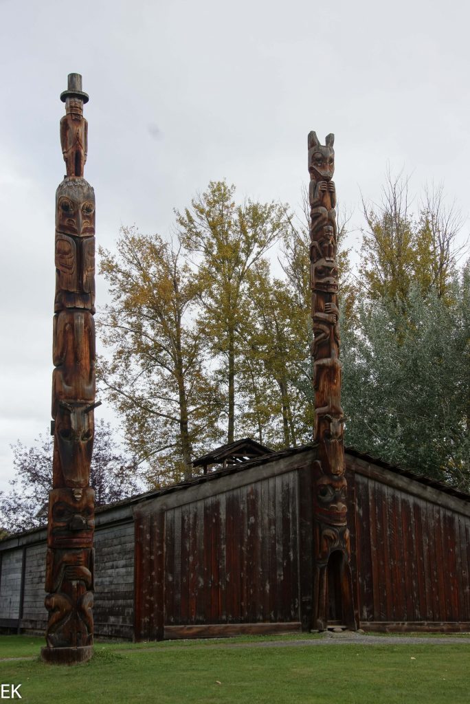 Long Hous & Totem Poles